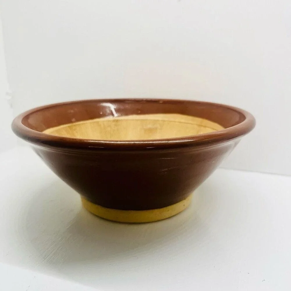 Handmade Art Pottery Altar Bowl | Rustic Brown Glazed‎ Ceramic | Ritual Decor |